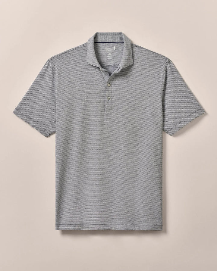 Johnnie-O Performance Jersey Polo - Lyndonn Stripe: Heather Twilight