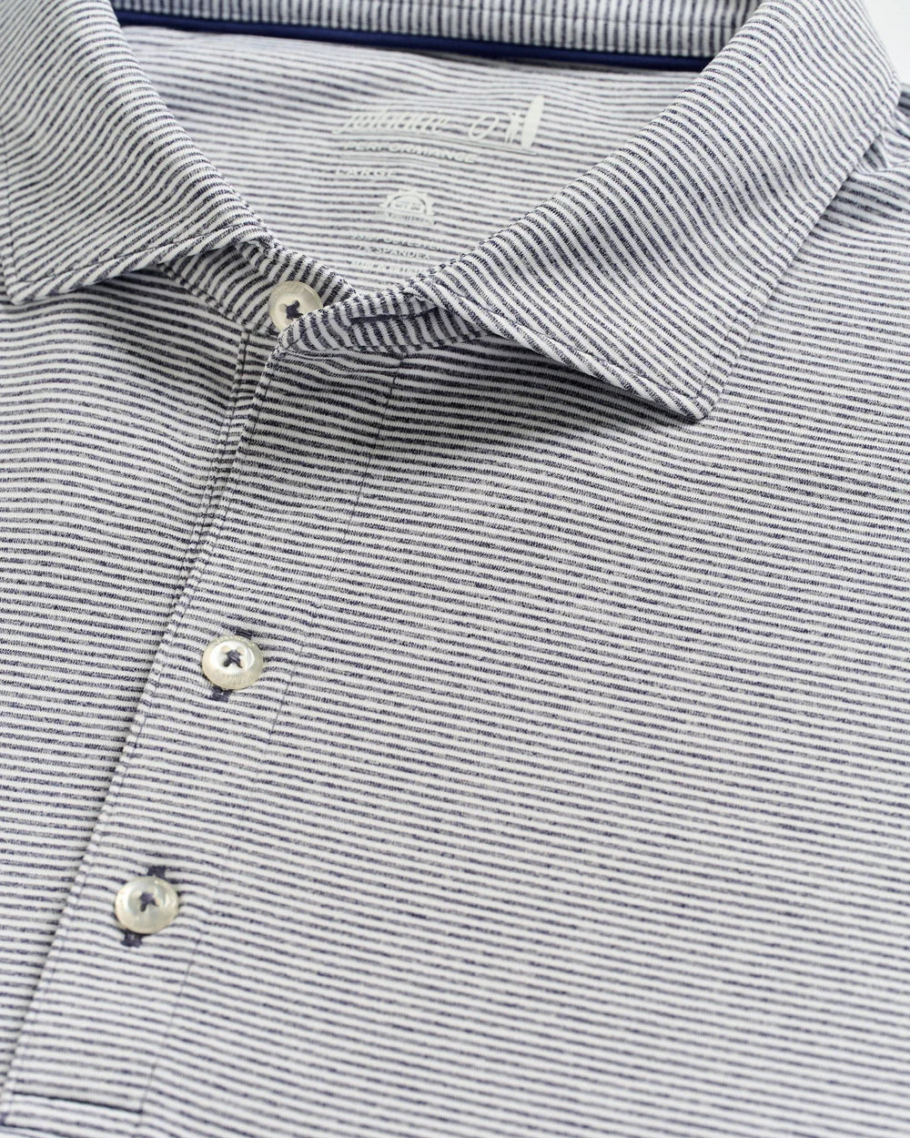 Johnnie-O Performance Jersey Polo - Lyndonn Stripe: Heather Twilight