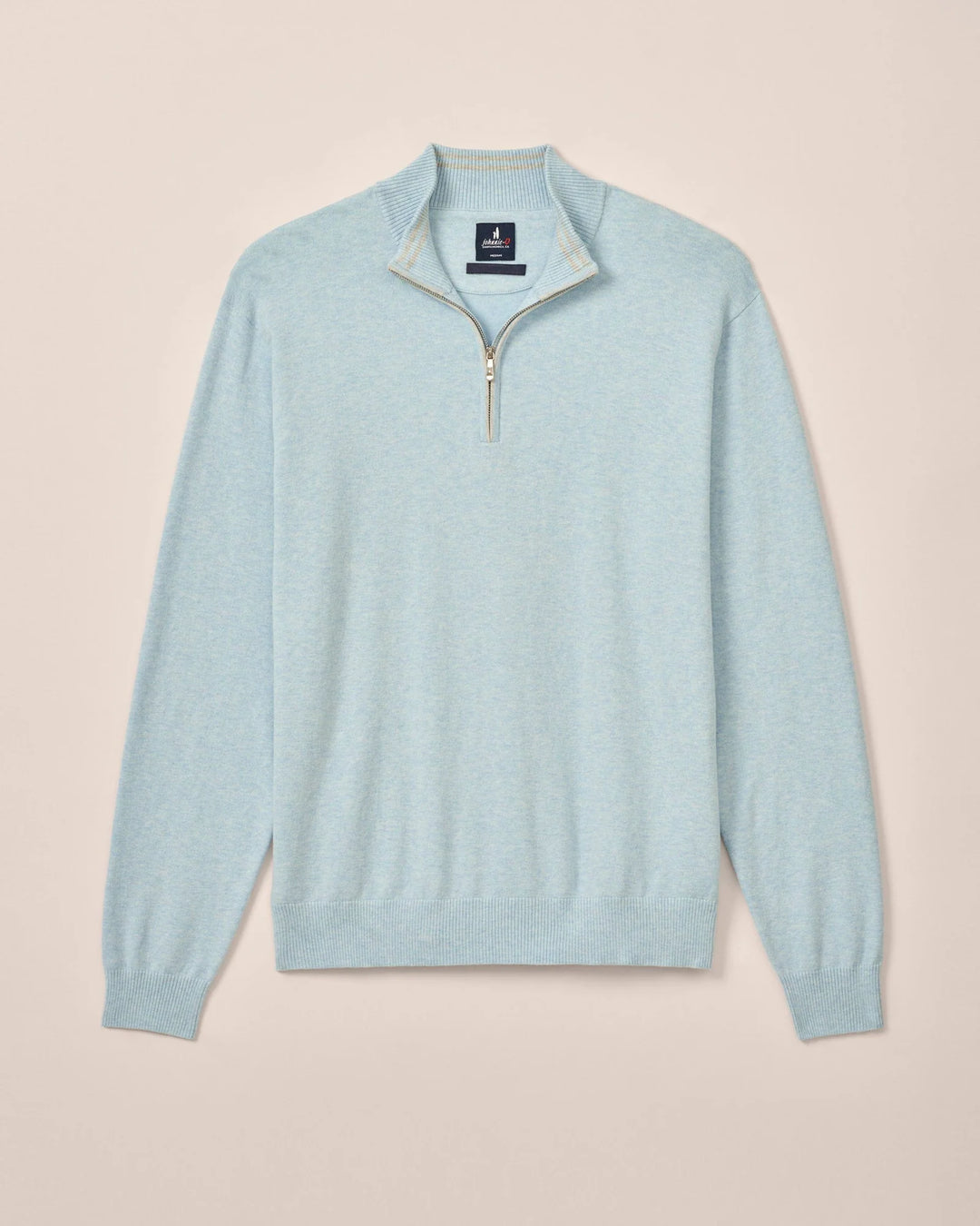 Johnnie-O Desmond Plaited Cotton Blend 1/4 Zip Pullover: Maliblu