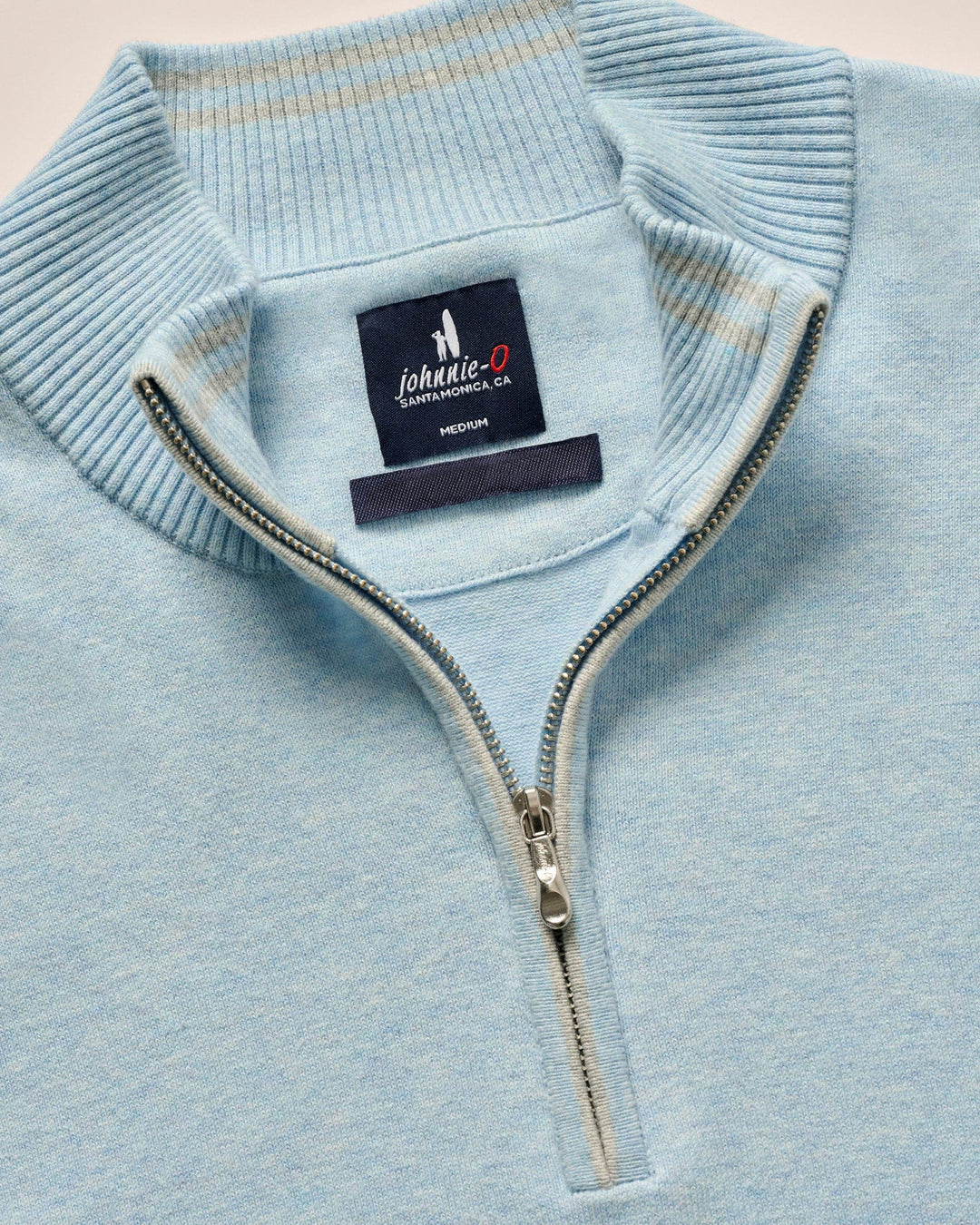 Johnnie-O Desmond Plaited Cotton Blend 1/4 Zip Pullover: Maliblu