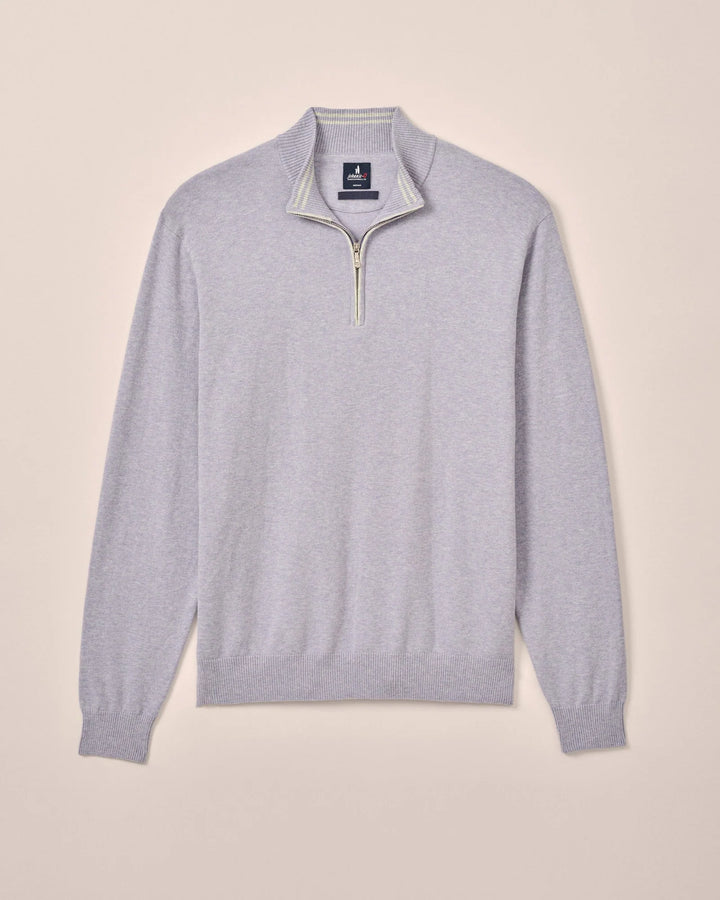 Johnnie-O Desmond Plaited Cotton Blend 1/4 Zip Pullover: Vino