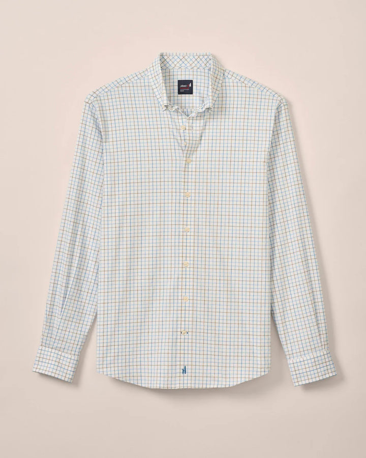 Johnnie-O Everyday Performance Button Up Shirt - Paddock Tattersall: Maliblu
