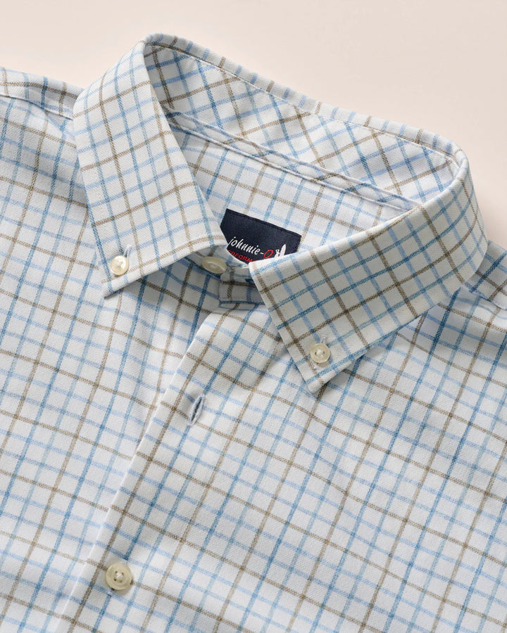 Johnnie-O Everyday Performance Button Up Shirt - Paddock Tattersall: Maliblu