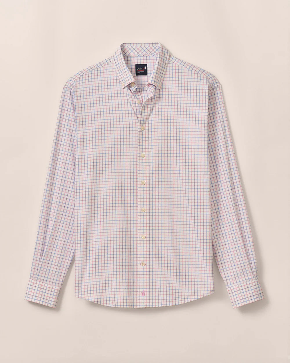 Johnnie-O Everyday Performance Button Up Shirt - Paddock Tattersall: Porto Pink