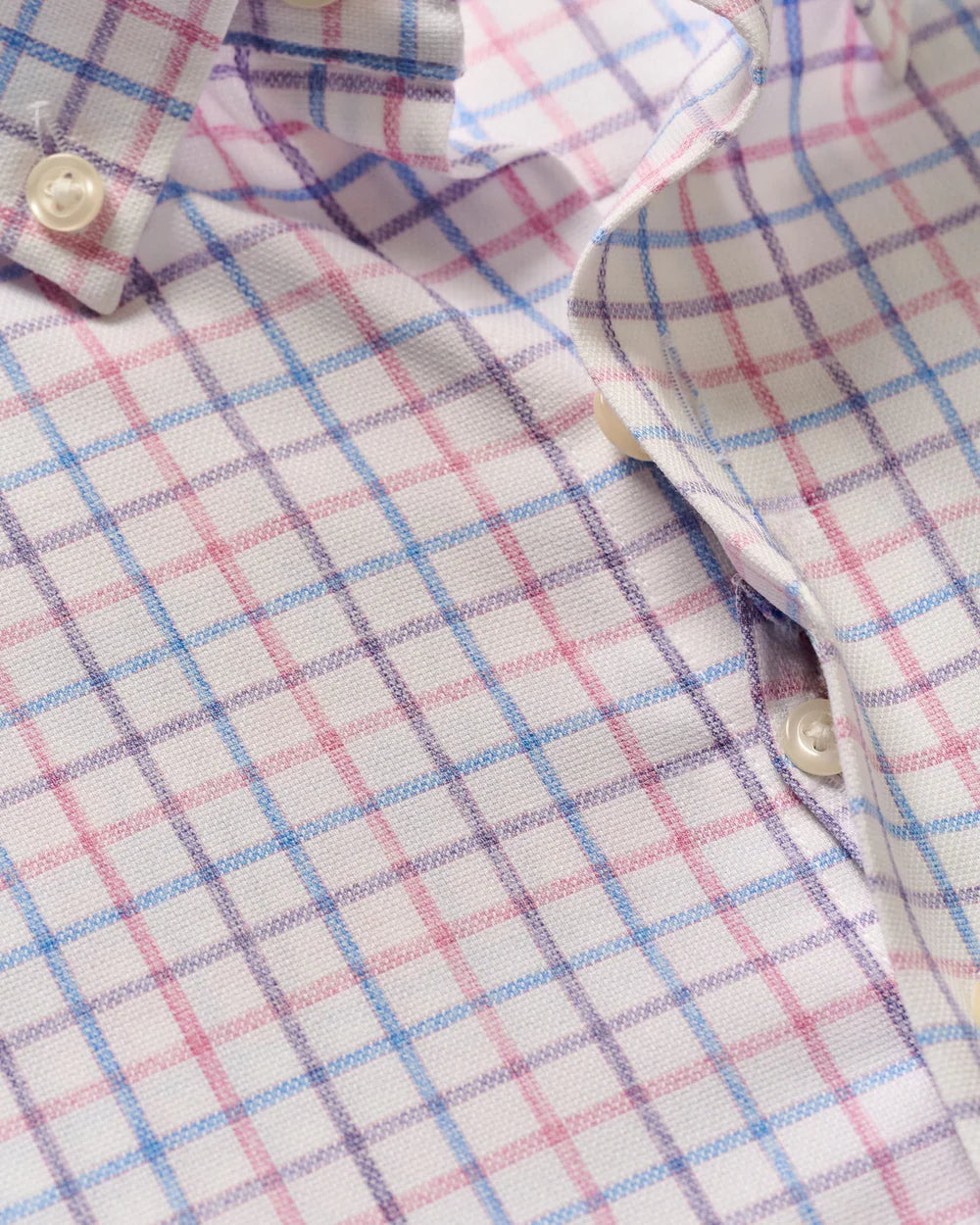 Johnnie-O Everyday Performance Button Up Shirt - Paddock Tattersall: Porto Pink