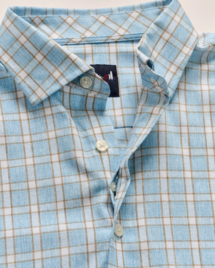 Johnnie-O Performance Button Up Shirt - Burleigh: Maliblu