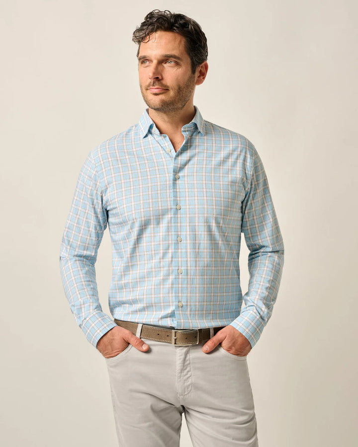 Johnnie-O Performance Button Up Shirt - Burleigh: Maliblu