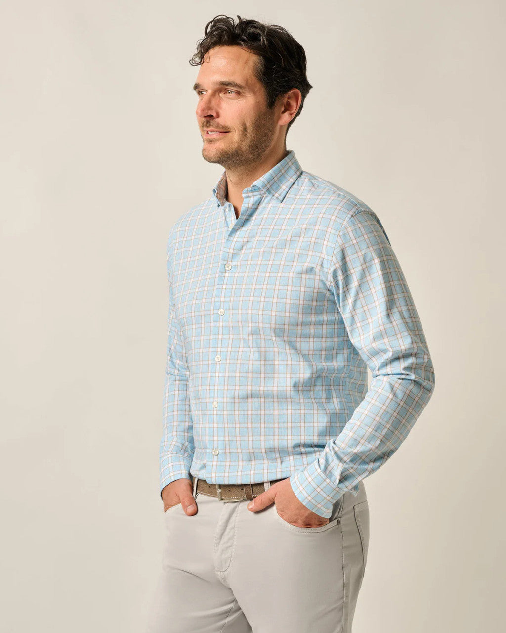 Johnnie-O Performance Button Up Shirt - Burleigh: Maliblu