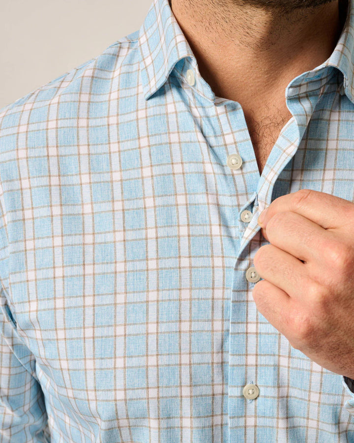 Johnnie-O Performance Button Up Shirt - Burleigh: Maliblu