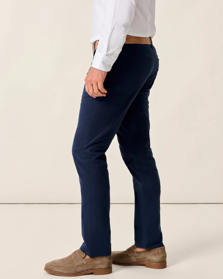 Johnnie-O Carmel Sateen 5-Pocket Pant: Dark Navy