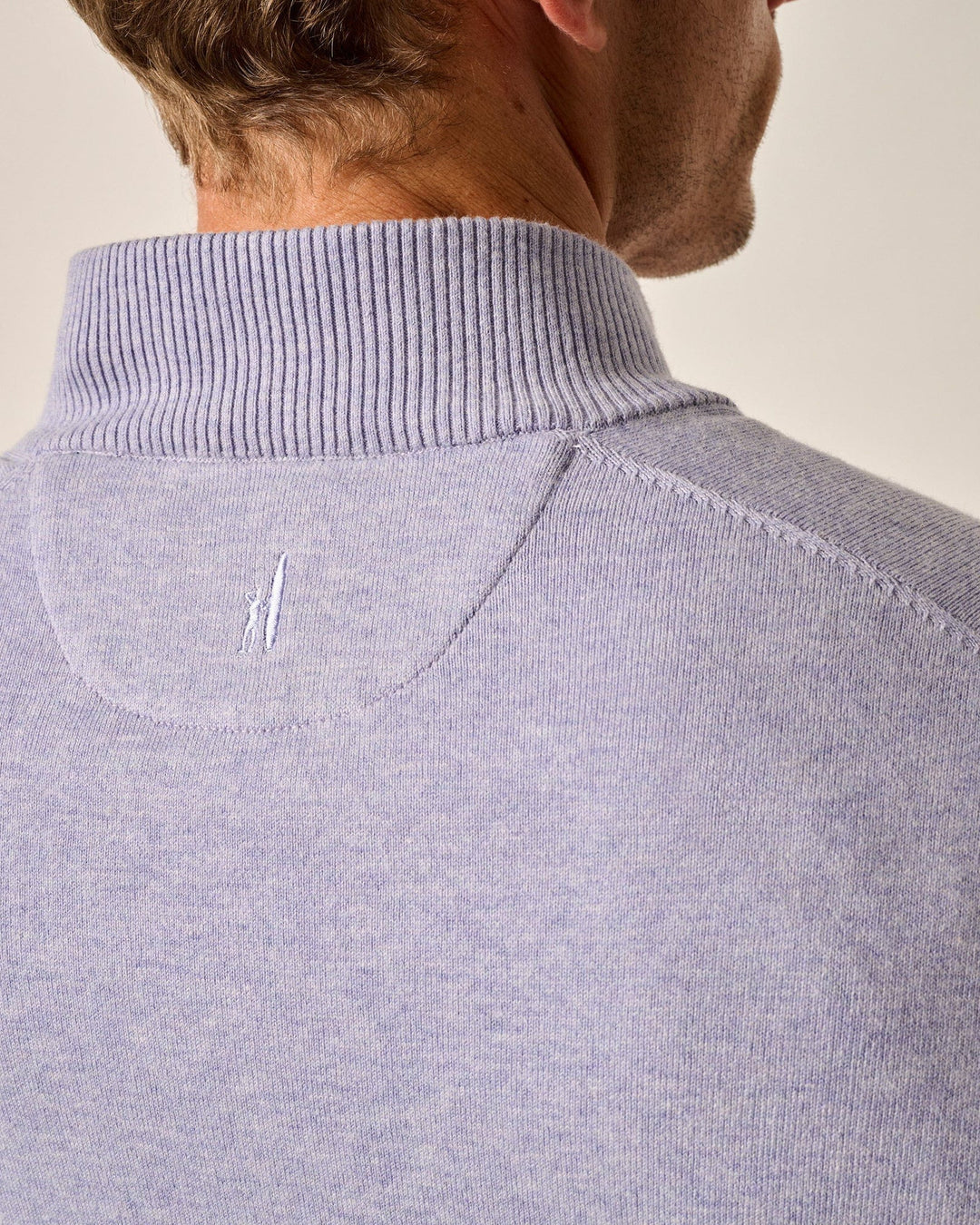 Johnnie-O Desmond Plaited Cotton Blend 1/4 Zip Pullover: Vino