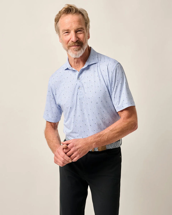 Johnnie-O Featherweight Performance Polo - Fernando Print: Seychelles