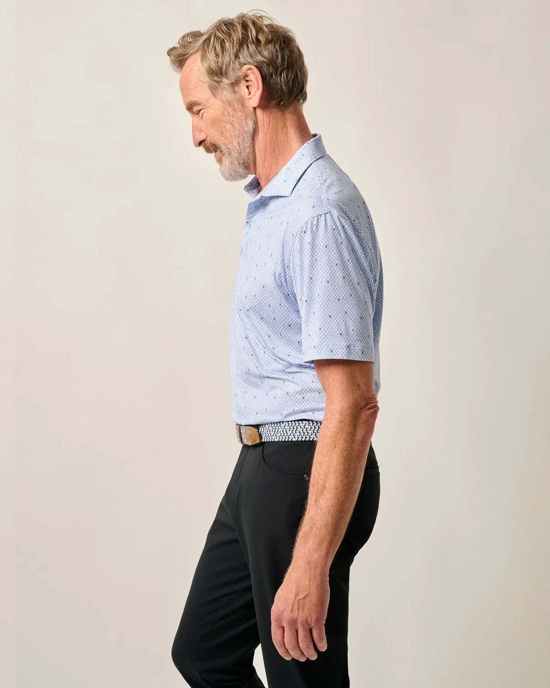 Johnnie-O Featherweight Performance Polo - Fernando Print: Seychelles