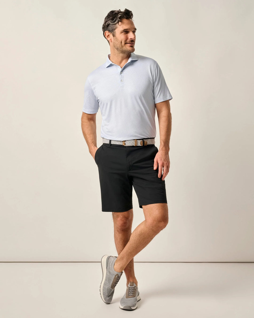 Johnnie-O Fusionn Knit Performance Pull-On Short 9": Black