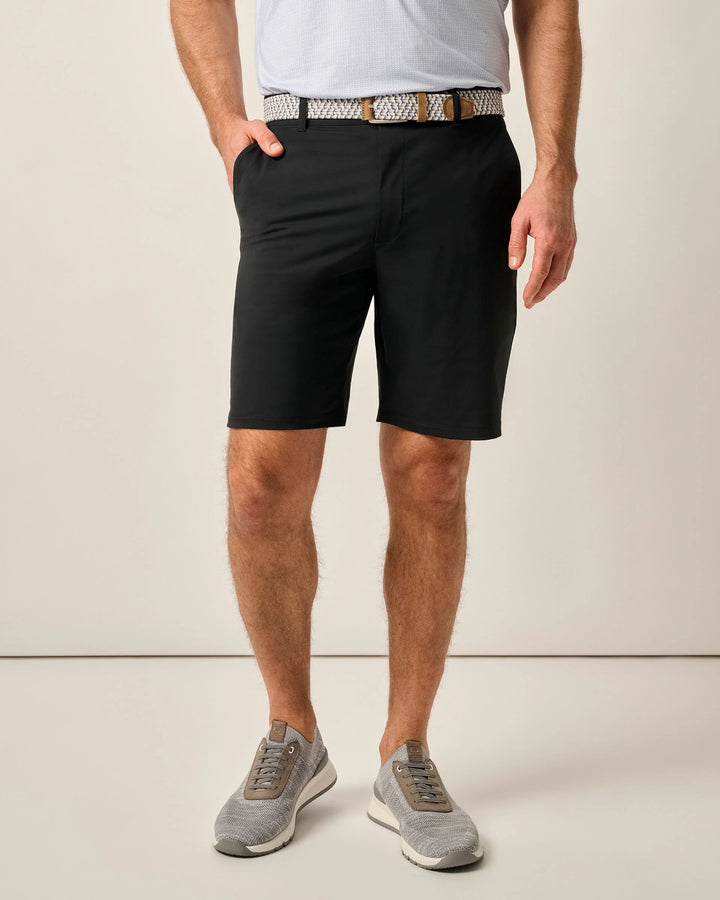 Johnnie-O Fusionn Knit Performance Pull-On Short 9": Black