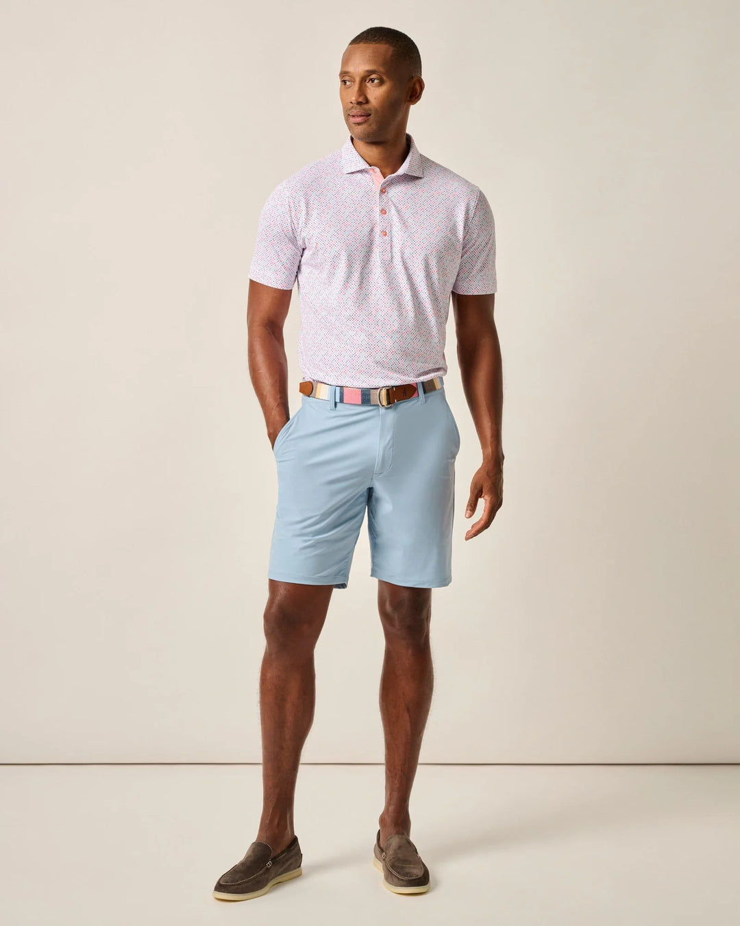 Johnnie-O Fusionn Knit Performance Pull-On Short 7": Dawn