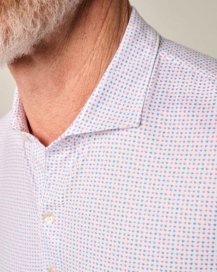 Johnnie-O Featherweight Performance Jersey Polo - Glidey: Rouge Red
