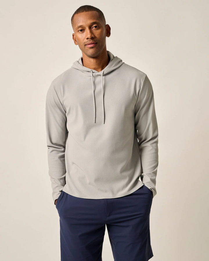 Johnnie-O Hoppin Performance Drawstring Hoodie: Seal