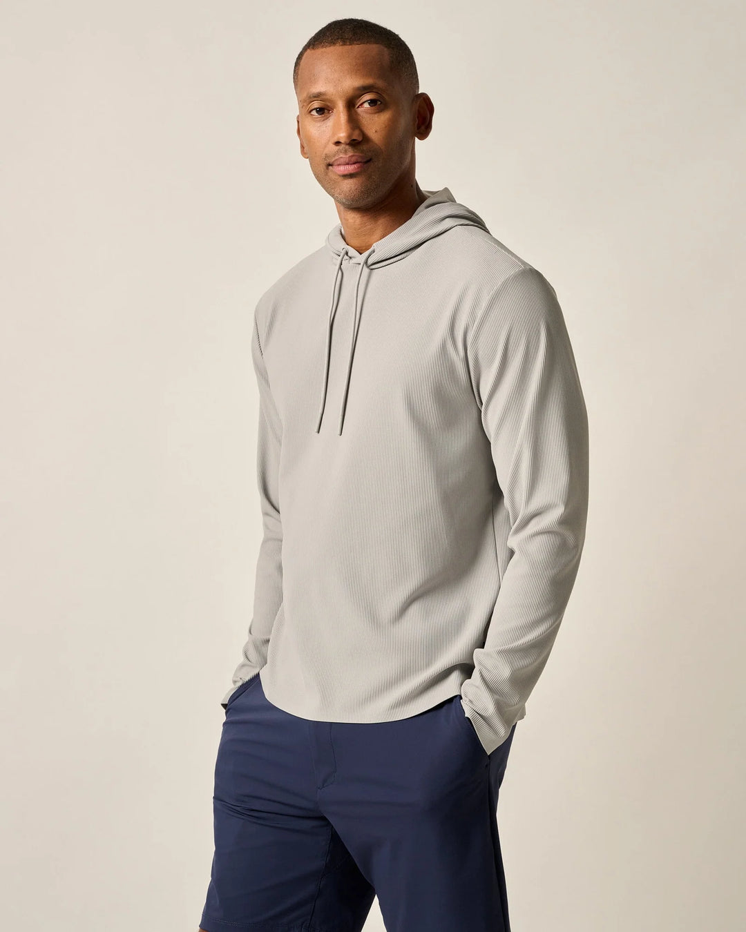 Johnnie-O Hoppin Performance Drawstring Hoodie: Seal