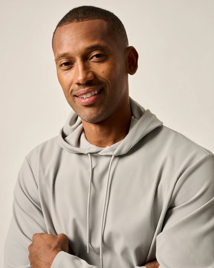 Johnnie-O Hoppin Performance Drawstring Hoodie: Seal