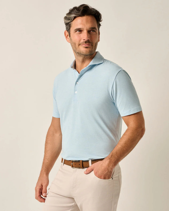 Johnnie-O Top Shelf Performance Polo - Idris: Cerulean