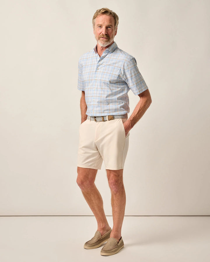 Johnnie-O Jupiters Cotton Performance Shorts: Sand