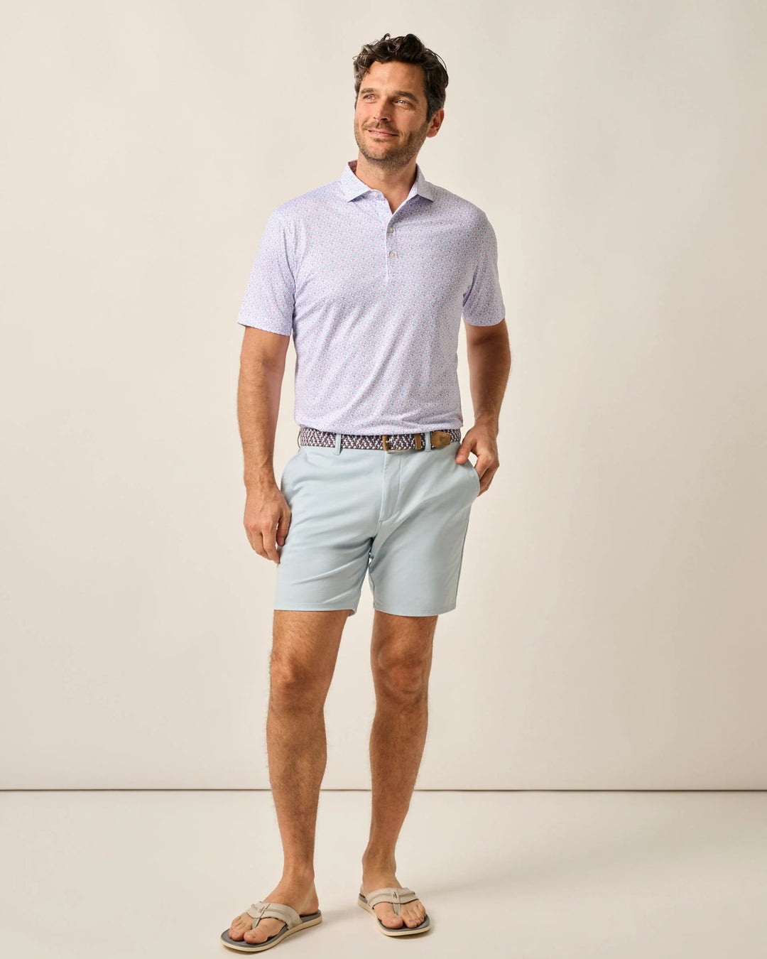 Johnnie-O Jupiters Cotton Performance Shorts: Skyway