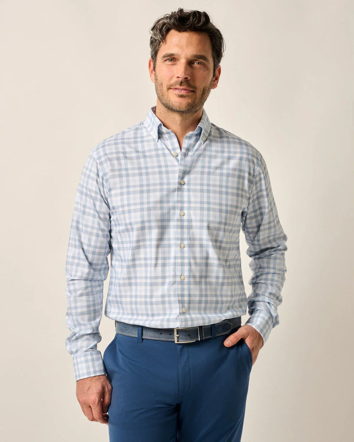 Johnnie-O Performance Button Up Shirt - Madden: Maliblu
