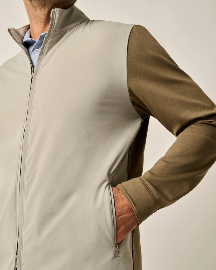Johnnie-O Milano Lightweight Water-Resistant Jacket: Khaki