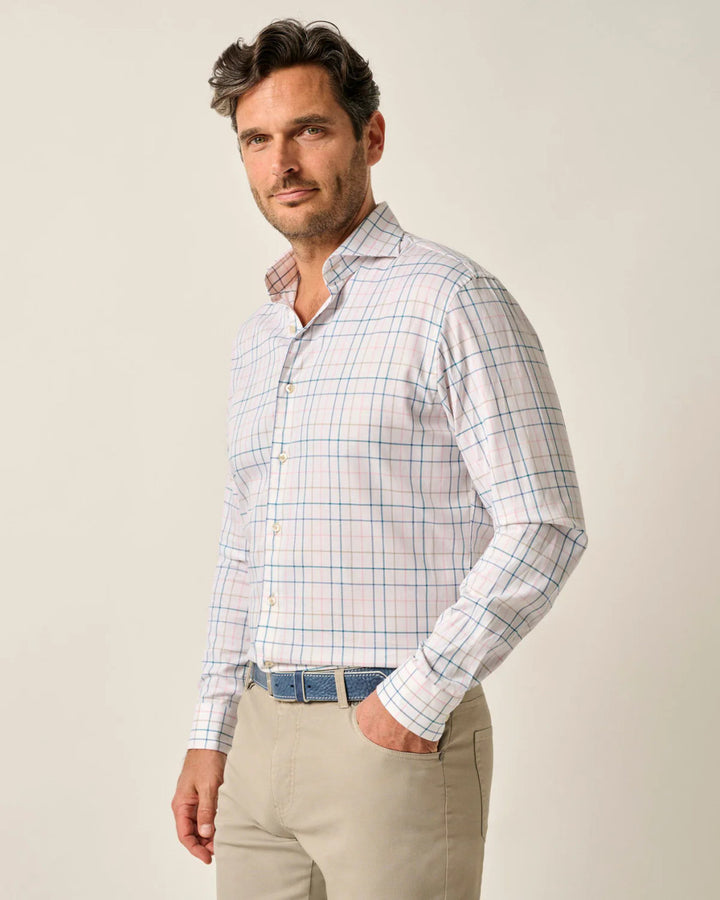 Johnnie-O Top Shelf Button Up Shirt - Peyton: White
