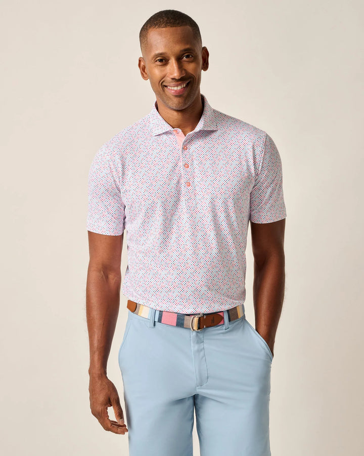 Johnnie-O Performance Mesh Polo - Razz Print: Multi