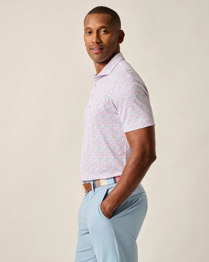 Johnnie-O Performance Mesh Polo - Razz Print: Multi
