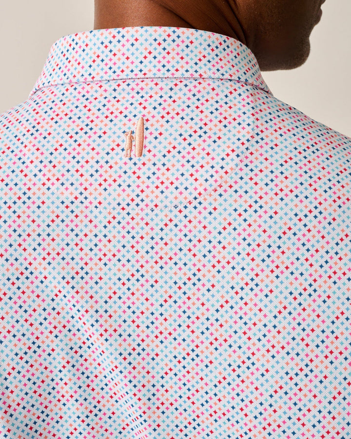 Johnnie-O Performance Mesh Polo - Razz Print: Multi