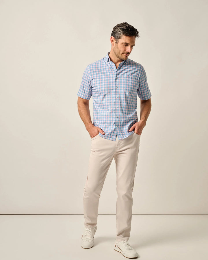 Johnnie-O Atlas Lightweight Stretch 5-Pocket Jeans: Stone