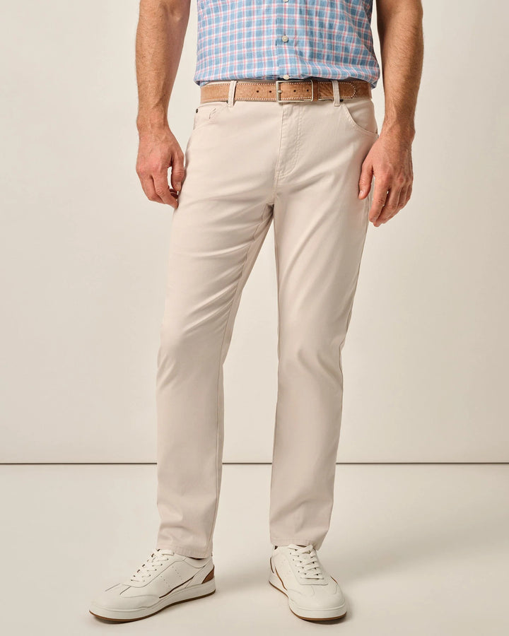 Johnnie-O Atlas Lightweight Stretch 5-Pocket Jeans: Stone