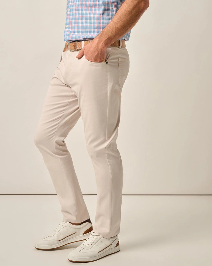 Johnnie-O Atlas Lightweight Stretch 5-Pocket Jeans: Stone