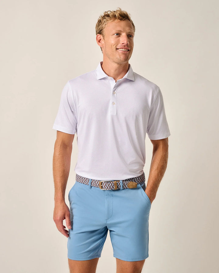 Johnnie-O Performance Jersey Polo - Tee Time Print: Maliblu