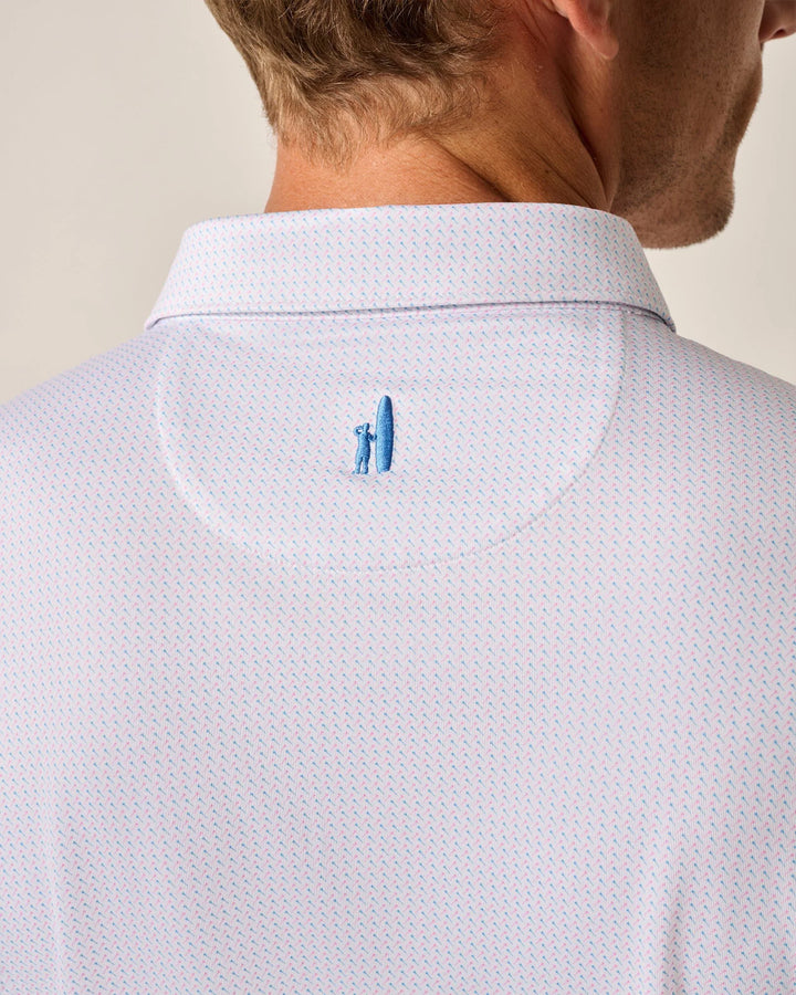 Johnnie-O Performance Jersey Polo - Tee Time Print: Maliblu