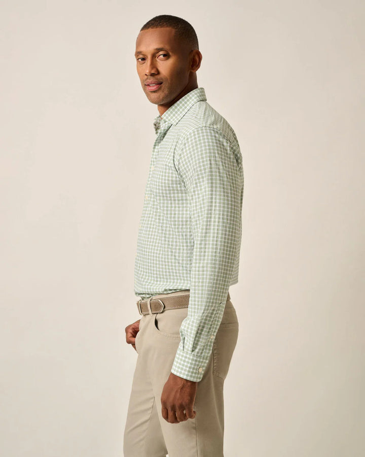 Johnnie-O Performance Button Up Shirt - Westwood: Clover