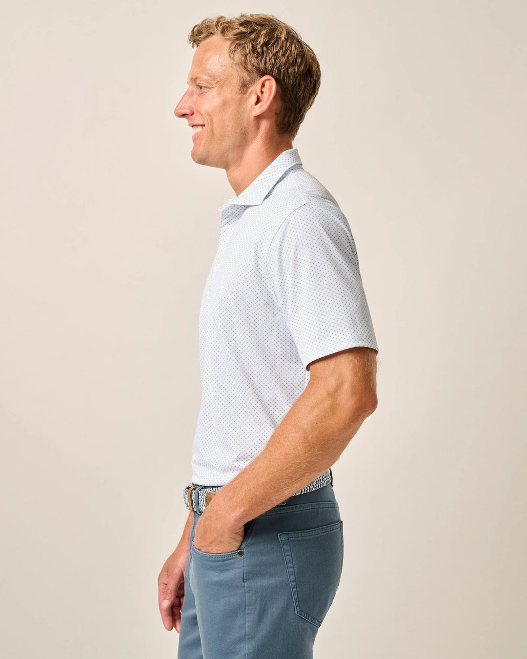 Johnnie-O Performance Mesh Polo - Cason Print: Majorca