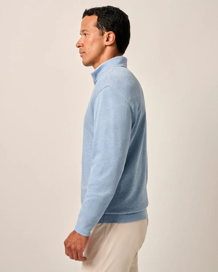 Johnnie-O Hanks Lightweight Textured 1/4 Zip Pullover: Lapis