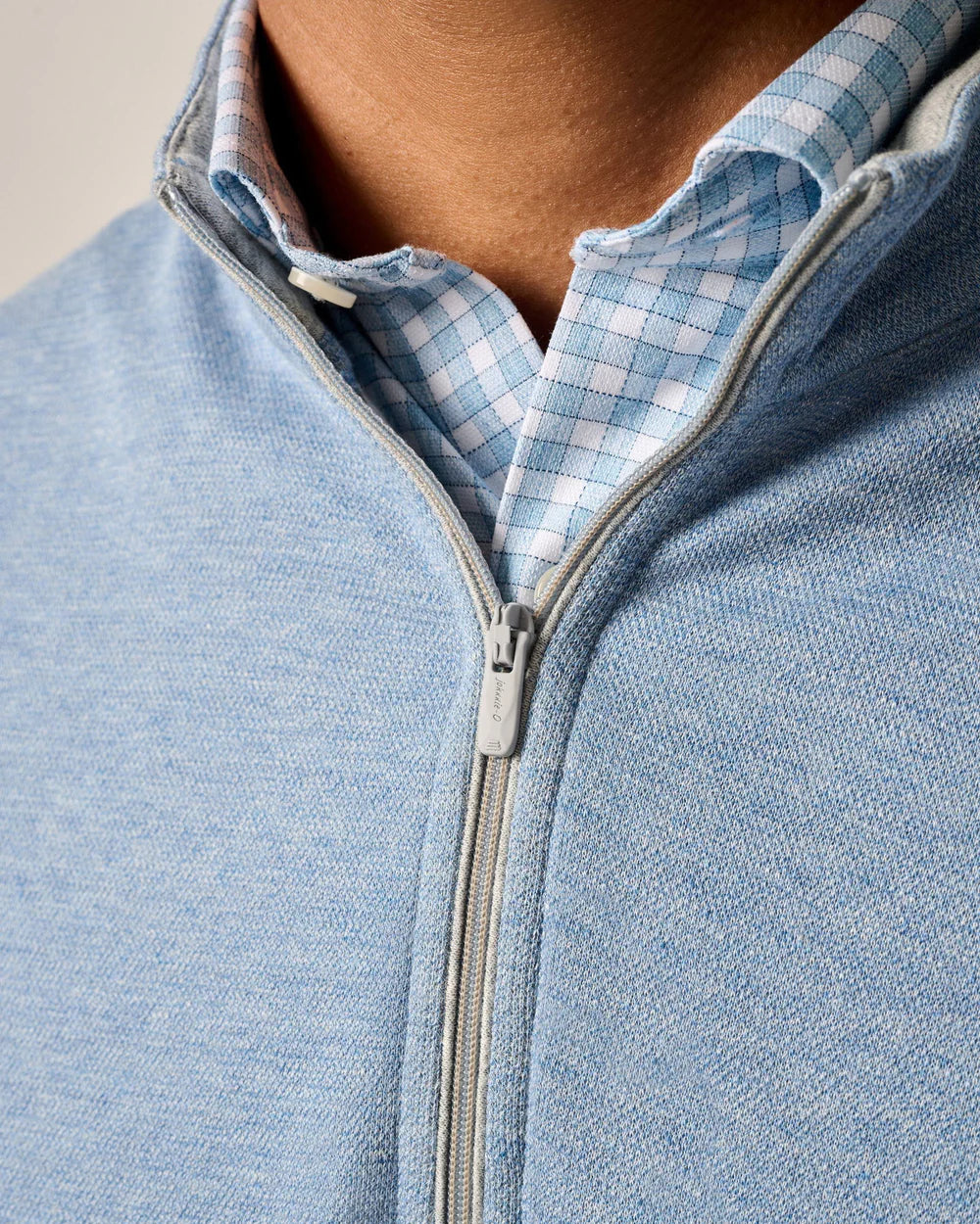 Johnnie-O Hanks Lightweight Textured 1/4 Zip Pullover: Lapis