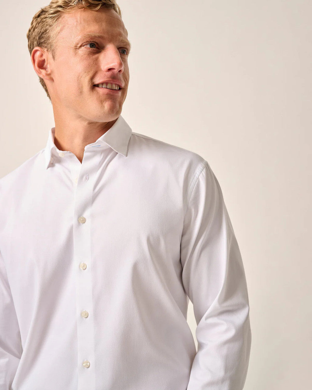 Johnnie-O Performance Button Up Shirt - Travis: White