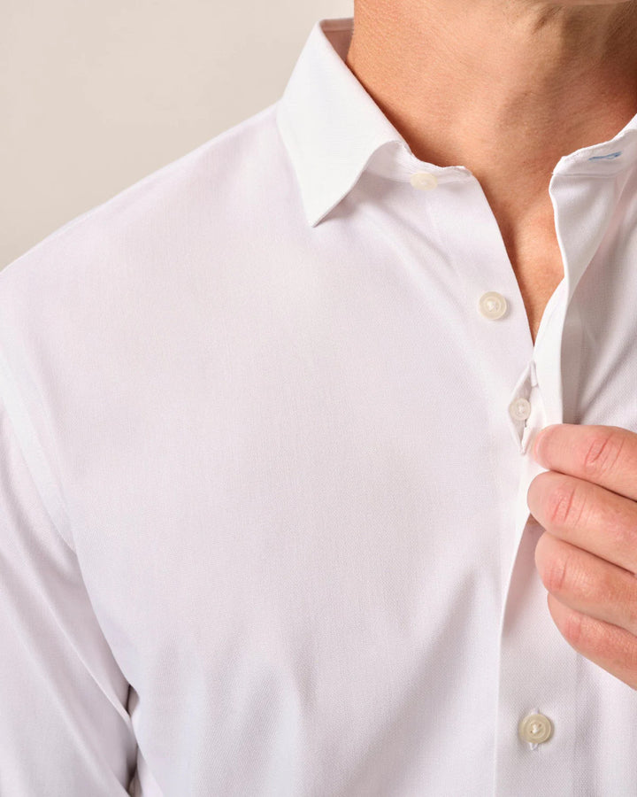 Johnnie-O Performance Button Up Shirt - Travis: White