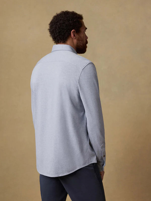 Faherty Men's Coastline Knit Shirt: Oceanside Blue