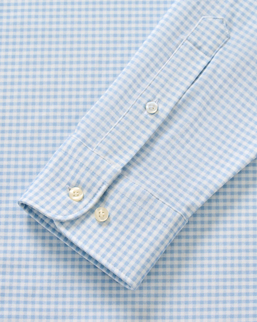 Johnnie-O Albro Top Shelf Gingham Check Cotton Blend Button-Up Shirt: Gulf Blue