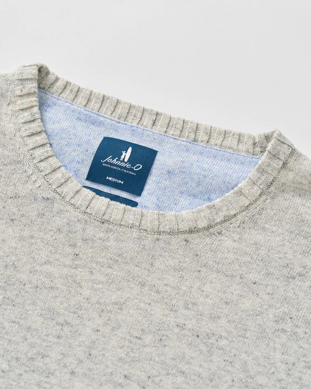 Johnnie-O Albus Crewneck Sweater: Light Gray