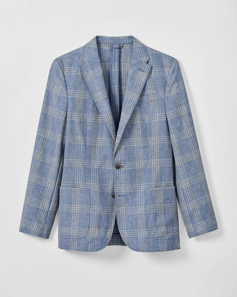 Johnnie-O Wool Sport Coat - Barney Woven Wool Pane: Maliblu