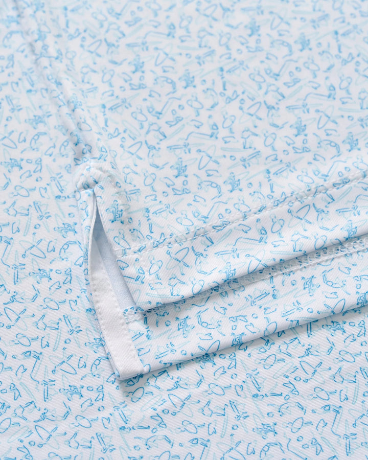 Johnnie-O Performance Jersey Polo - Beach Break: White