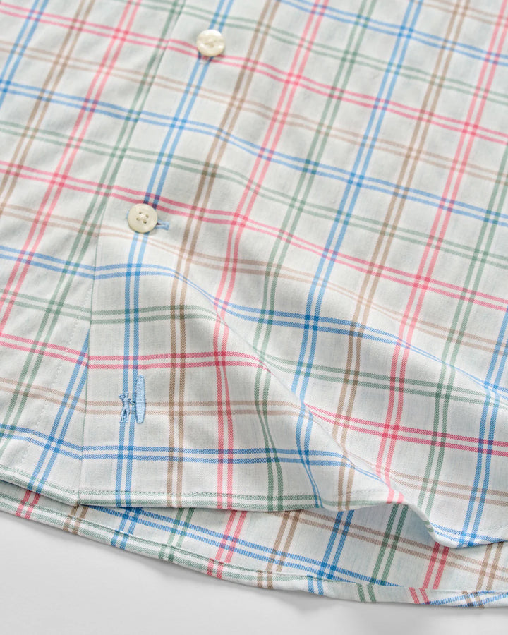 Johnnie-O Everyday Performance Button Down Shirt - Bingham Tattersall: Gulf Blue
